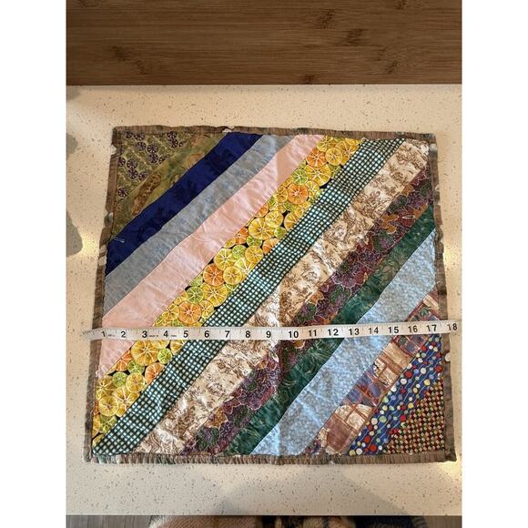 Handmade Hand Stitched Patchwork Lap Throw Baby Blanket - Picture 10 of 11